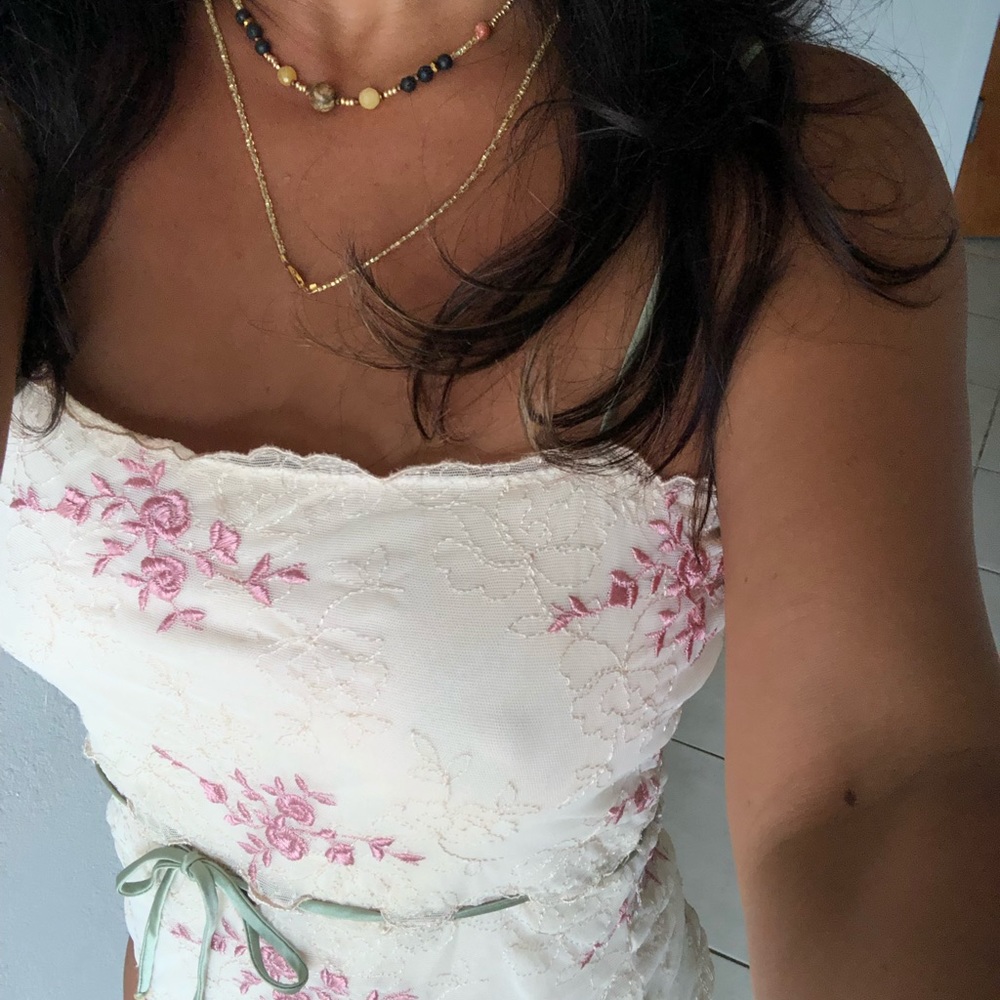 💝Leigh Bantivoglio vintage lace cami top